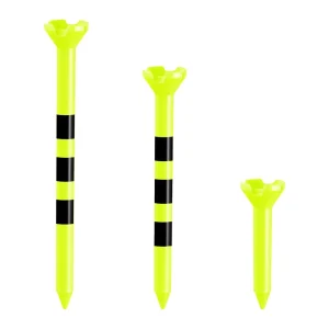 Performance Series Low Resistance Mixed Color Golf Tee Pack of 100 Striped Golf Tees with Height Markers All Club Compatibility