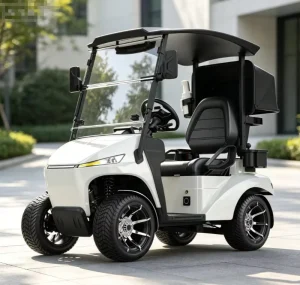 Personal Golf Buggy Private Leisure Vehicle Golf Course Utility Cart Compact Single Seat Cart Low Speed Electric Vehicle