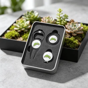 Personalised Promotion China Suppliers Multi Function Cartoon Cute Golf Ball Logo Marker Set Box