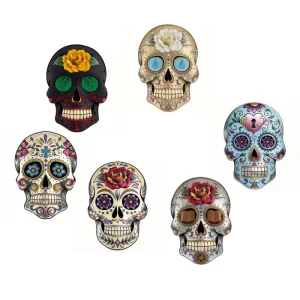 Personalised Promotion Fun Golf Ball Marker Skull Orange Ribbon Golf Ball Marker Golf Ball Marker
