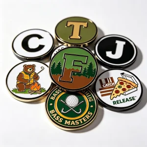 Personalised Promotion Golf Ball Marker Hat Clip Custom Golf Ball Cut Marker Golf Cap Ball Marker