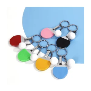 Personality Advertising Activity Promoting Small Gifts Mini Ping Pong Keychain Table Tennis Key Ring Sporting Accessories