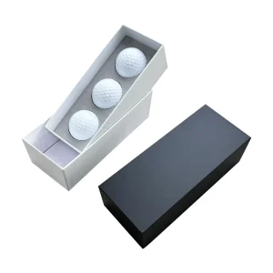 Personalized 3 Golf Balls White & Black Gift Box Set Golf 2 Piece Synthetic Rubber Ball with Premium Packaging