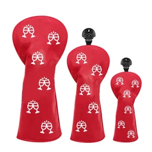 Personalized Custom Logo Embroidered PU Leather Golf Club Head Covers Wear Resistant Golf Club Protector Golf Gear Accessories