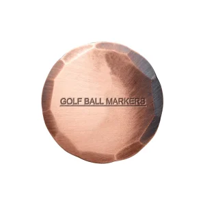 Personalized Die Cast Custom Brass Copper Plated Metal Golf Coin Ball Marker With Hammered Edge Manufacturer