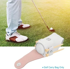 Personalized Durable PU Golf Ball Collector Bag Portable Mini Waist Hanging Golf Pouch Outdoor Sports Accessories