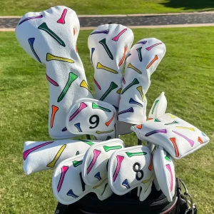 Personalized Embroidery Logo Golf Iron Club Covers Set 12pcs Universal Fit PU Leather Golf Headcover with Number ID