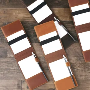 Personalized Genuine Leather Golf Scorecard Holder Golf Scorecard Cover Golf Yardage Record Book Cover Golf Accessories