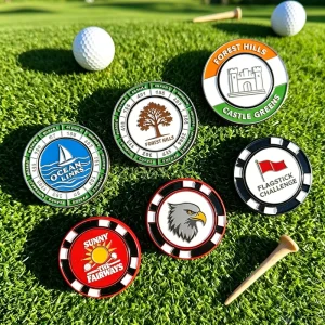 Personalized Golf Poker Chips UV Digital Printing Poker Golf Tournament Chips Set