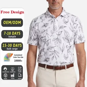 Personalized Golf Polos Custom Printed Golf Shirts Embroidery Men Women Spandex Business Casual Golf Apparel