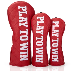 Personalized Leather Golf Head Covers Custom Golf Club Covers Professional Bold Embroidered Golf Driver Head Cover