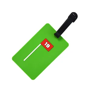 Personalized Logo Waterproof & Durable Golf Bag Tags Silicone Luggage Tag Golf Bag Tag