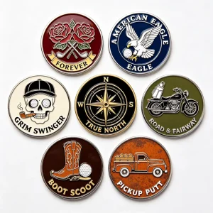 Personalized Made Logo Souvenir Gift Magnetic Ball Marker Golf Golf Ball Marker Collection Magnetic Golf Ball Markers Enamel
