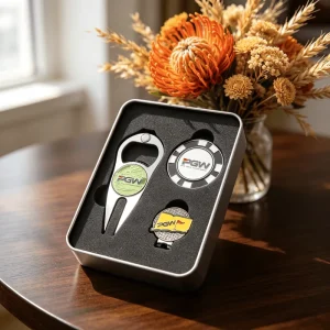 Personalized Made Logo Souvenir Gift Top Quality Enamel Original Design Luxury Golf Ball Markers Set Box
