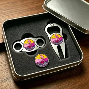 Personalized Portable Butterfly Knife Retractable Golf Single Spike Retranctable Divot Tool Manufacturer Custom Golf Hat Set