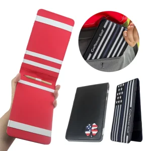 Personalized Portable Leather Blank Golf Scorecard Holder Custom Yardage Book Cover Durable Golf Accessories