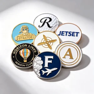 Personalized Promotional Gift Copper Coin Golf Ball Marker Hat Clip Ball Marker Green Reader Ball Marker Golf