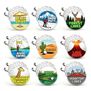 Personalized Promotional Gift Golf Ball Marker Custom 25Mm Iron Golf Ball Marker Engravable Golf Ball Marker