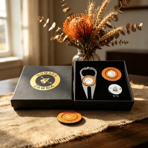 Personalized Promotional Gift New Custom Simple Portable Factory Golf Ball Markers Set Box 3D