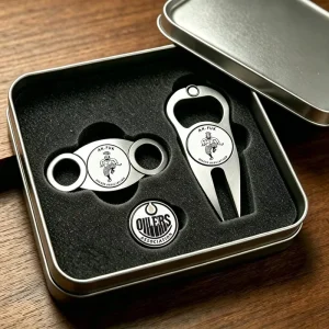 Personalized Travel Friendly Mini Double Blade Metal Cigar Case With Cutter And Lighter Combo Golf Ball Marker