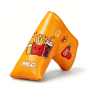Personalized Waterproof PU Leather Embroidery Logo Magnetic Closure Golf Blade Putter Headcover