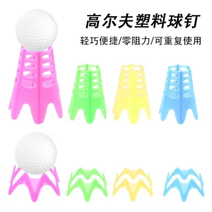 Plastic Cushion Golf Tees Holder 80mm Durable Colorful Crown Top Golf Tee for Driving Range Golfers Gifts