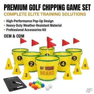 Plastic Golf Chipping Game Set Outdoor Practice Kit Training Aid Backyard Target Game Skill Development Set
