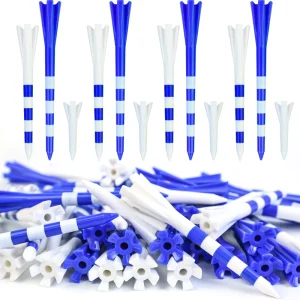 Plastic Golf Tees Custom Logo Striped Golf Tee Durable Golf Tees