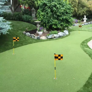 Plastic Hole Cup Set Golf Flagstick Fiberglass Tube Nylon Golf Flag Golf Training Aid Golf Training Accessories for Backyard