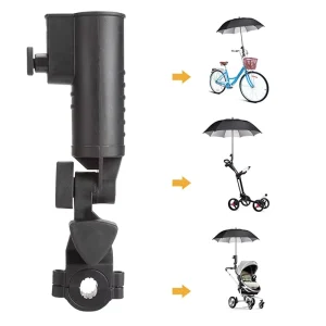 Plastic Lightweight Golf Trolley Umbrella Holder Adjustable Golf Cart Umbrella Stand Push Pull Bike Cart Umbrella Clip