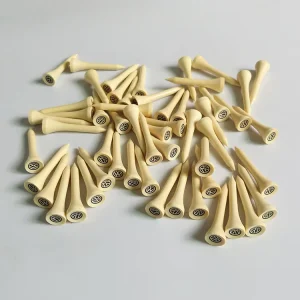 Plastic Small Bag Packed Logo Printed Wooden Golf Tees with Customized Header Card
