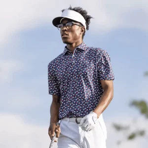 Plus Size Sublimation Logo Golf Wear Print Polyester Custom Private Label Golf Apparel for Men