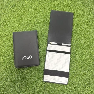 Pocket Golf Scorecard Holder with Yardage Books Black Leather Card and Pencil Holder Golf Gift