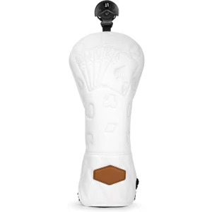 Poker Design PU Leather Golf Head Covers for Woods, Driver, Fairway Woods and Hybrids