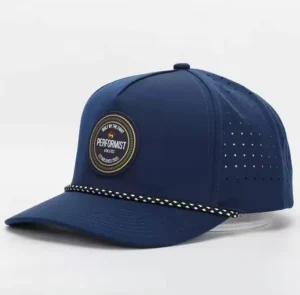 Polyester Baseball Cap Embroidered Logo Laser Perforated on the Cap Body for Sports and Casual Wear