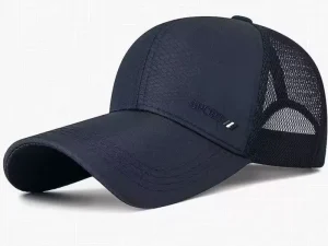 Polyester Mesh Baseball Cap with Embroidered Logo Sport and Casual Hat
