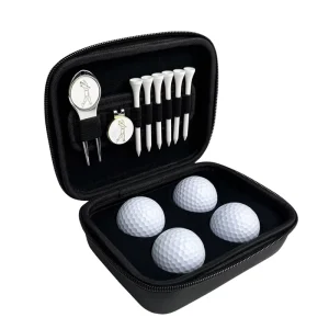 Polyester Tee Accessories for Golfers PU Leather Waterproof Golf Bag Zipper Closure Portable Sports Printed Logo