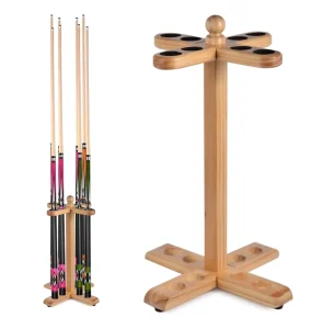 Pool Stick Holder Golf Club Rack Floor Stand Cue Holder Wooden Independent Golf Storage Billiard Cues Rack
