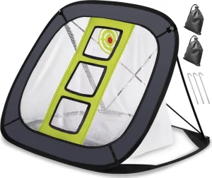 Pop-up Golf Chipping Net Indoor Outdoor Backyard Practice Target Net with Carry Bag 15 Training Balls