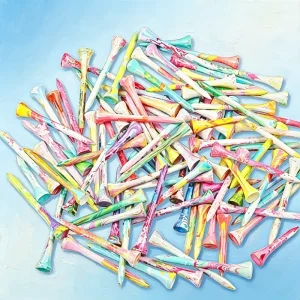 Popular 70mm Bamboo Golf Tees Eco-Friendly Colored Wooden Tees