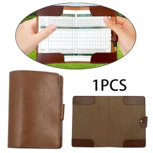 Popular Durable Waterproof PU Leather Golf Scorecard Holder With Golf Scoring for Golf Sports