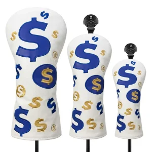 Custom Logo Golf Headcovers Premium PU Leather Waterproof Club Head Covers Low MOQ
