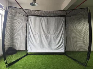 Portable 10x8ft 4ply Eco Friendly Polyester Fiberglass Iron Pipe Waterproof Lightweight Golf Simulator Cage Net Multiple Screen