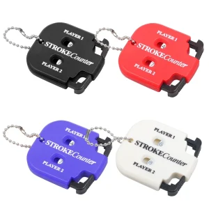 Portable 2-Player Stroke Counter Clicker Golf Scorecard Holder