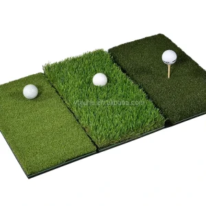 Portable 3 in 1 Golf Hitting Mat Indoor Outdoor Artificial Turf Driving Range Swing Training Aids