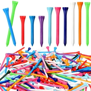 Portable 70mm Bamboo Golf Tees Durable Colored Positioning Supplies Eco Friendly Lightweight Custom Logo