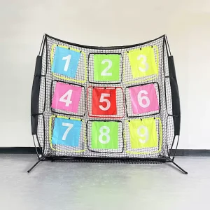 Portable 9 Holes Training Pitcher Nets Durable Equipment for Disc Golf and Baseball Throwing Accuracy Educational Equipment