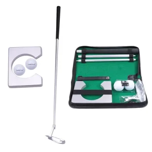 Portable Aluminum Shaft Golf Putting Gift Set Trainer Right Handed Single Side Office Golf Putter Set