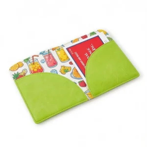 Portable Bifold Design Mahjong Scorecard Cards 1.25 X 7 Inches Large Folio Holder High Quality PU Leather Rule Card Protector