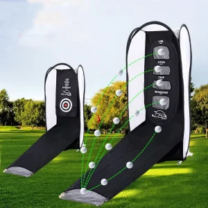 Portable Black Nylon Glass Fiber Golf Practice Net Cages Mats Indoor Chipping Practice Target Training Aids Backyard Collapsible